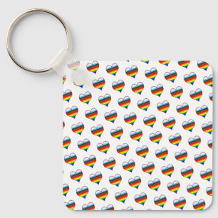 Chaveiro Rainbow Heart Pattern