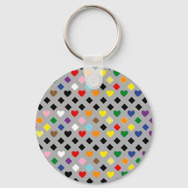 Chaveiro Rainbow Hearts