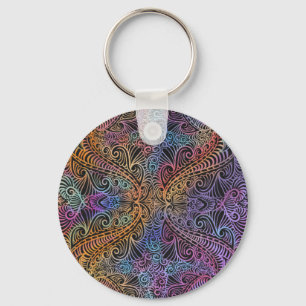 Chaveiro Rainbow Kaleidoscope Mandala