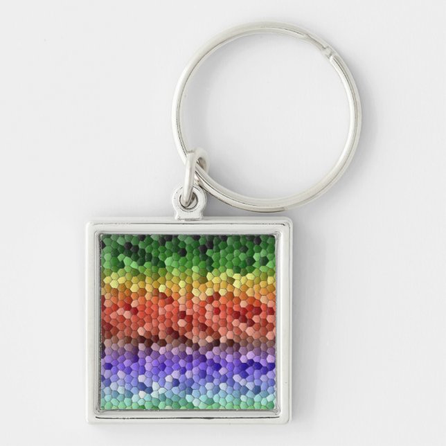 Chaveiro Rainbow Mosaic Pattern (Frente)