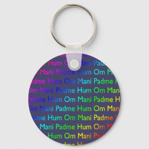 Chaveiro Rainbow Om Mani Padme Hum em Roxo