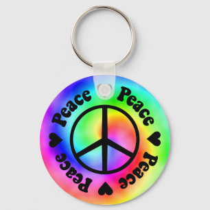 Chaveiro Rainbow Peace & Love
