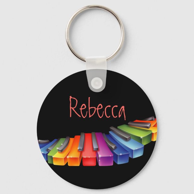 Chaveiro Rainbow Piano Keys (Frente)