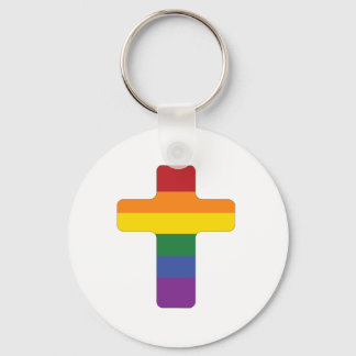 Chaveiro Rainbow Pride Flag Cross