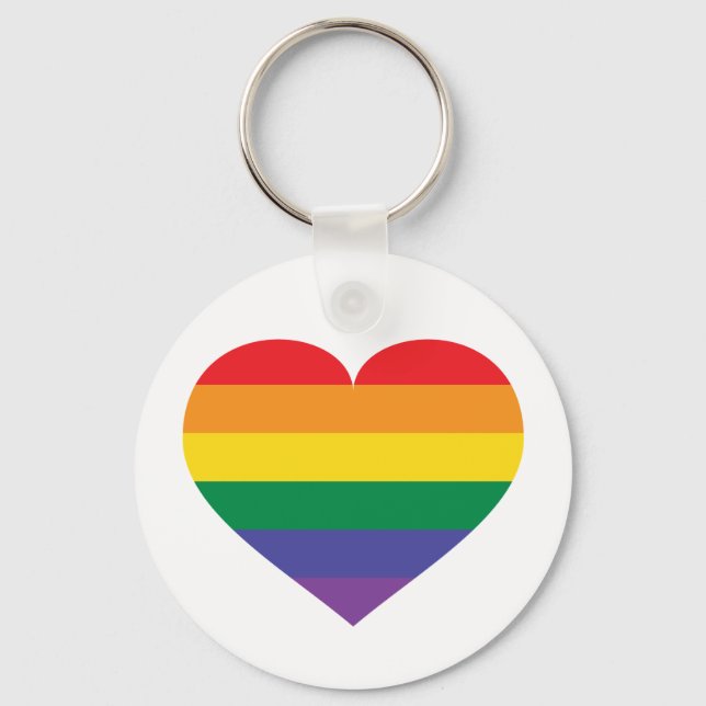 Chaveiro Rainbow Pride Heart (Frente)