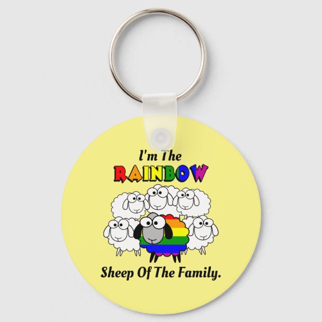 Chaveiro Rainbow Pride Sheep (Frente)