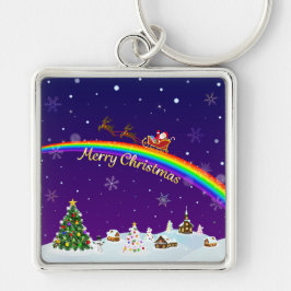 Chaveiro Rainbow Santa Claus