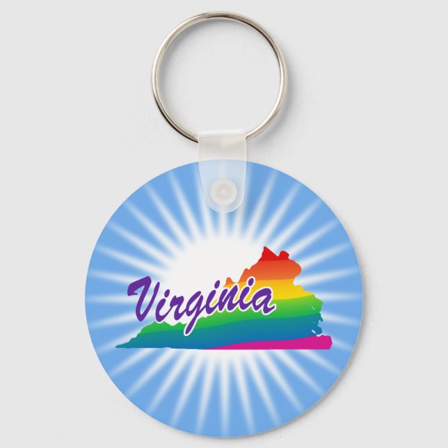 Chaveiro Rainbow State Of Virginia (Frente)