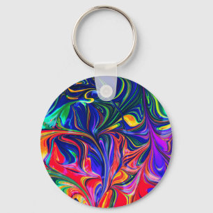 Chaveiro Rainbow Swirl Trippy Glow Stick