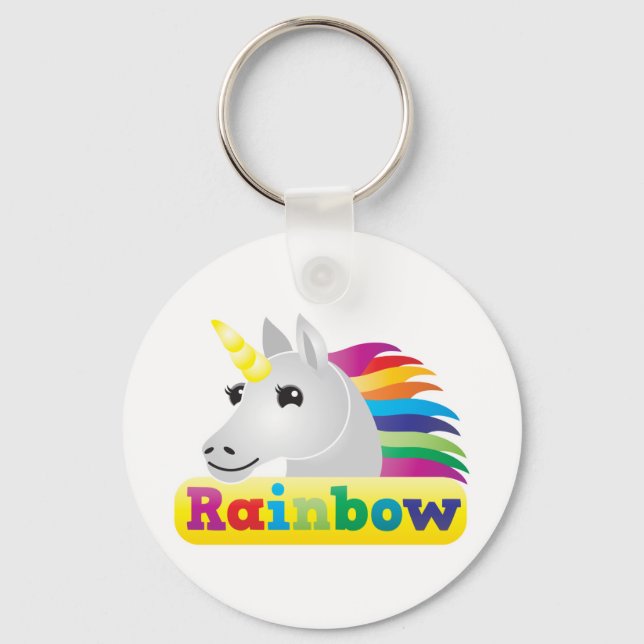 Chaveiro Rainbow Unicorn (Frente)