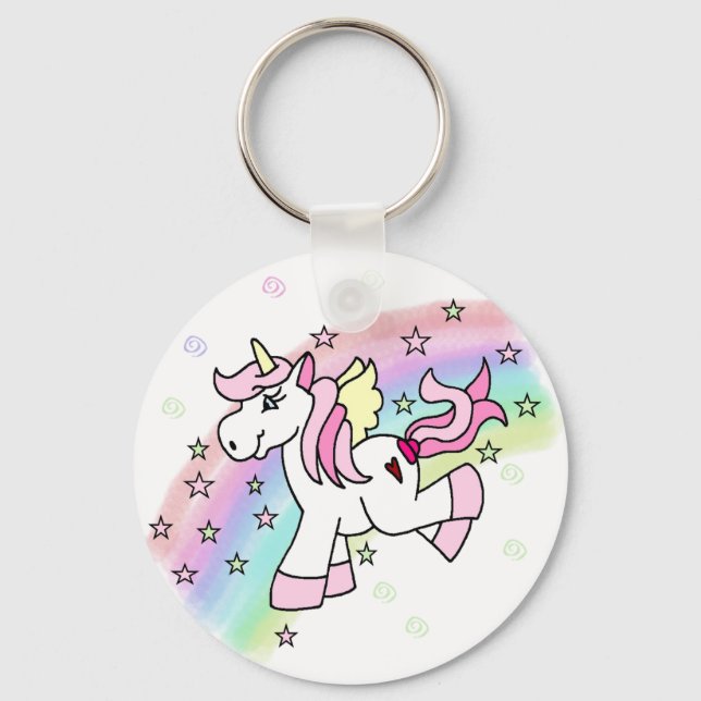 Chaveiro Rainbow Unicorn (Frente)