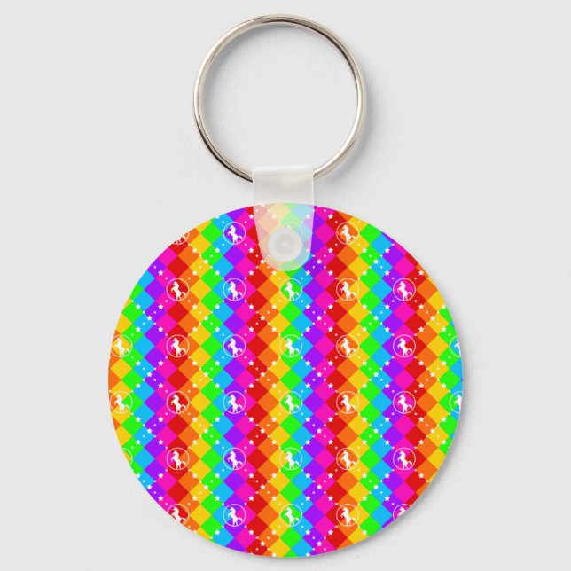 Chaveiro Rainbow Unicorn (Frente)
