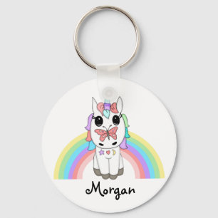 Chaveiro Rainbow Unicorn e Butterfly personalizadas