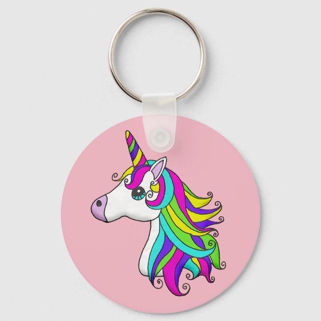 Chaveiro Rainbow Unicorn Key Chain (Frente)
