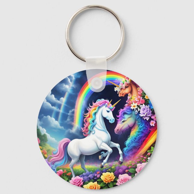 Chaveiro Rainbow Unicorn One (Frente)