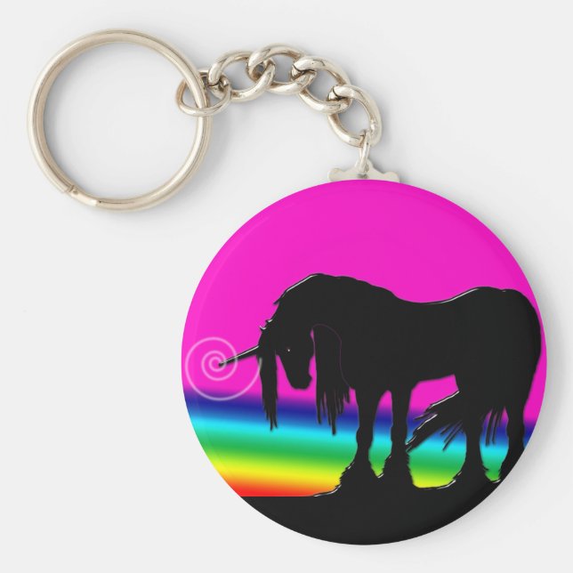 Chaveiro Rainbow Unicorn Party (Frente)