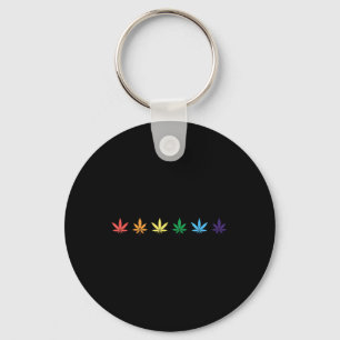 Chaveiro Rainbow Weed Lgbt Pride Ally