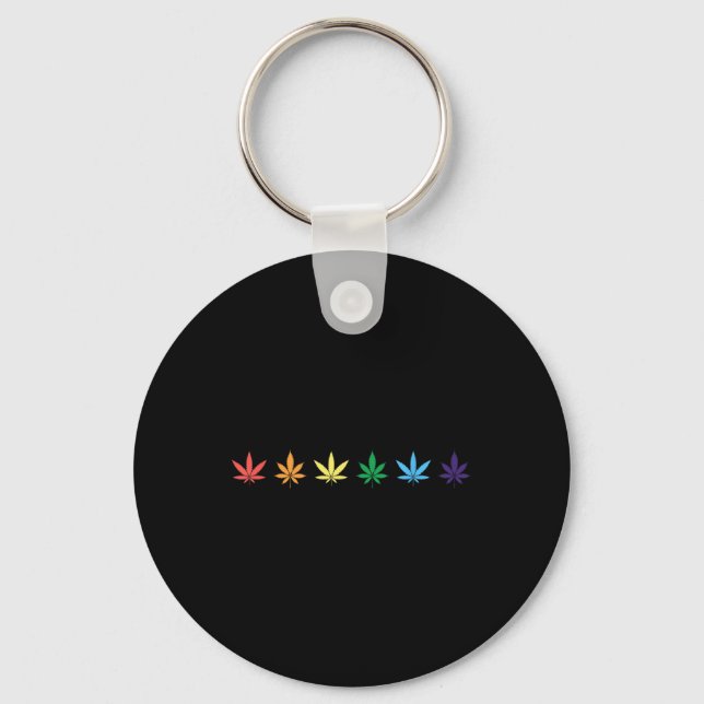 Chaveiro Rainbow Weed Lgbt Pride Ally (Frente)