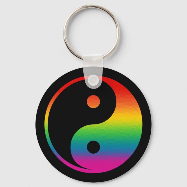 Chaveiro Rainbow Yin Yang (Frente)
