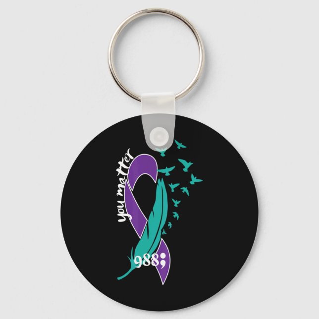 Chaveiro Rainbow You 988 Suicide Prevention Awarenes  (Frente)