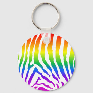 Chaveiro Rainbow Zebra Pattern