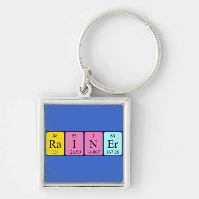 Chaveiro Rainer periódica mesa name keyring (Frente)