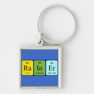 Chaveiro Rainer periódica mesa name keyring