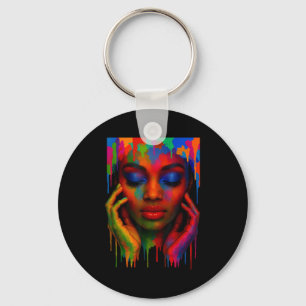 Chaveiro Rainha afro orgulho negro meninas mulheres pintura
