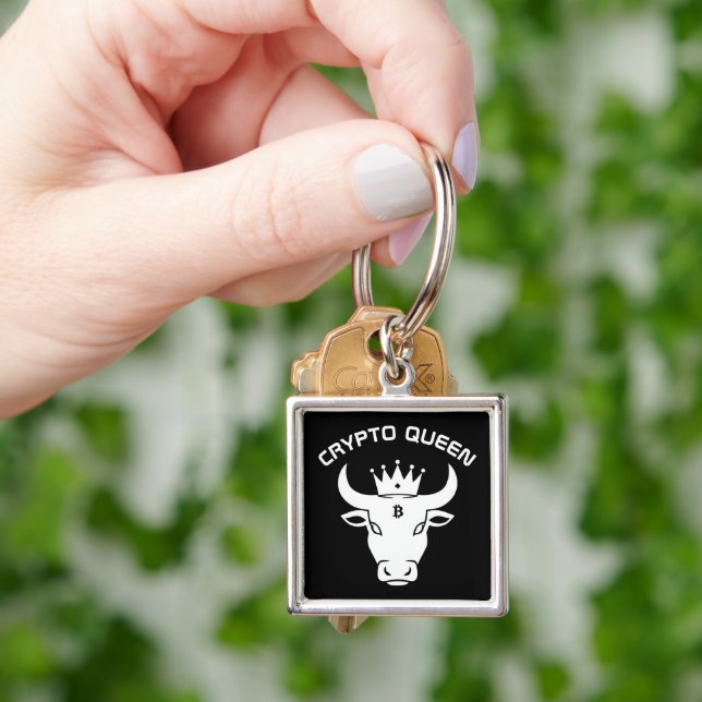 Chaveiro Rainha Cristã Personalizada Preta (Mão)