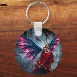 Chaveiro Rainha das Fadas da Fantasia Sombria com Asas de B
