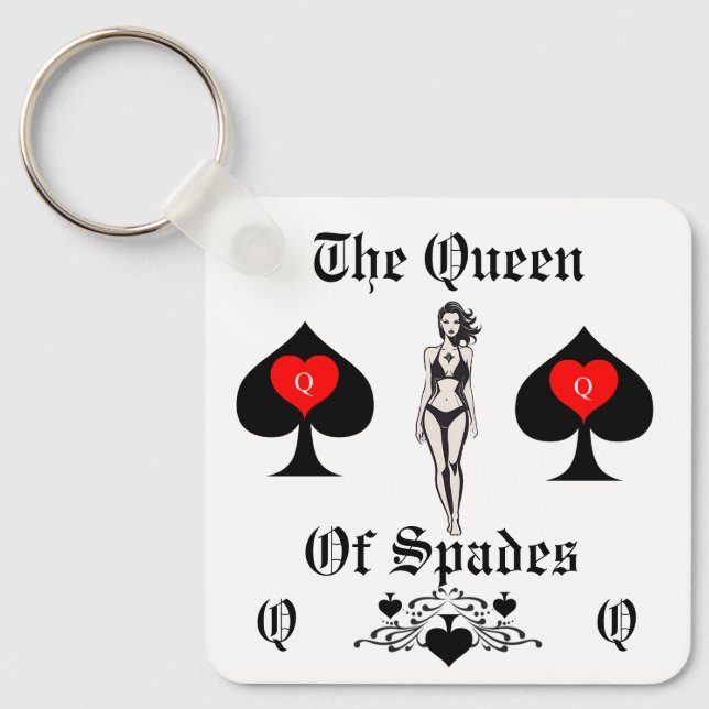 Chaveiro Rainha de Espadas Tarot Card Thunder_Cove (Frente)
