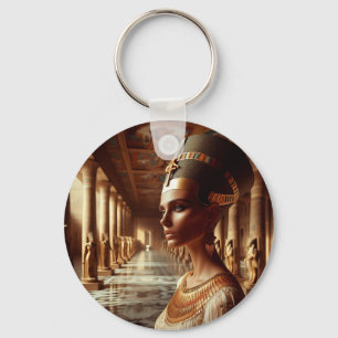 Chaveiro Rainha do Antigo Egito Design de Arte Real Majesto