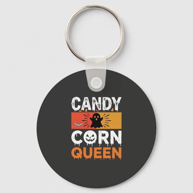 Chaveiro Rainha do Candy Corn Halloween SVG Design (Frente)