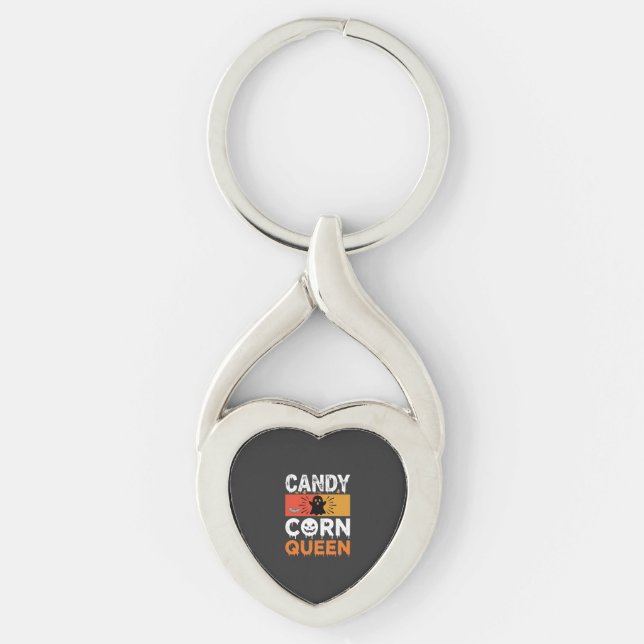 Chaveiro Rainha do Candy Corn Halloween SVG Design (Frente)