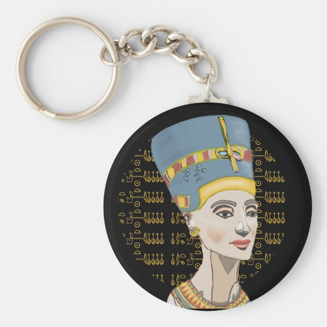 Chaveiro Rainha Nefertiti com Cartouche (Frente)