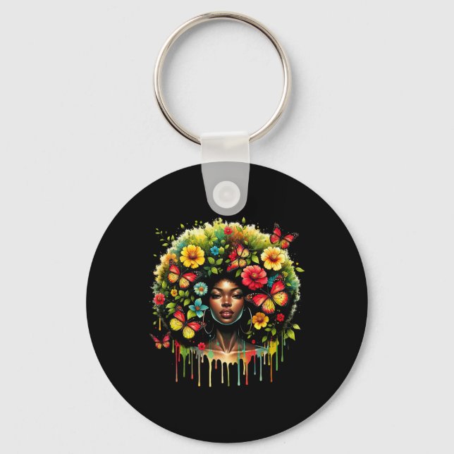 Chaveiro Rainha Negra Afro Melanin Derrubando 10 de junho (Frente)