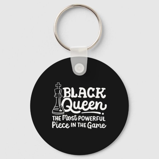 Chaveiro Rainha Negra Peça Mais Poderosa Xadrez Afro Amer (Frente)