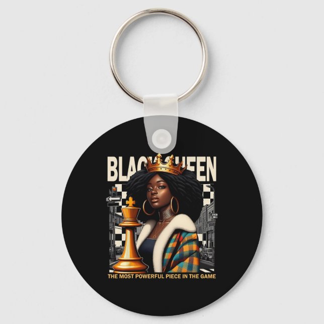 Chaveiro Rainha Negra Xadrez Empoderamento Cultura Negra Cu (Frente)
