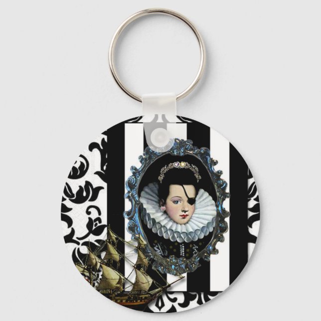 Chaveiro Rainha Pirata, Minha Senhora..arte original (Frente)
