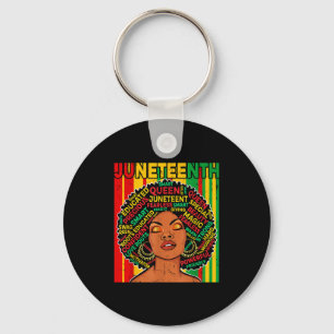 Chaveiro Rainha retro melanina do Juneteenth afro-americana