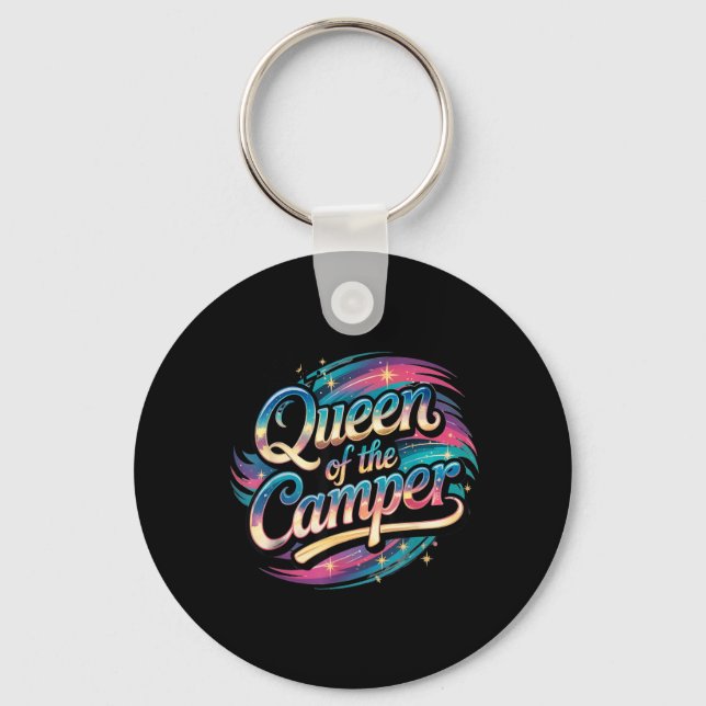 Chaveiro Rainha Sassy da Camper Esposa de Camping Clássico  (Frente)