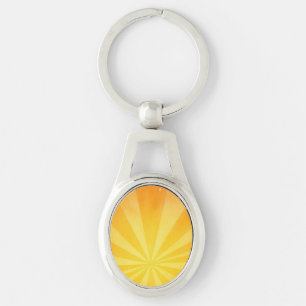 Chaveiro Raios de Sol Dourados – Sol Laranja Brilhante