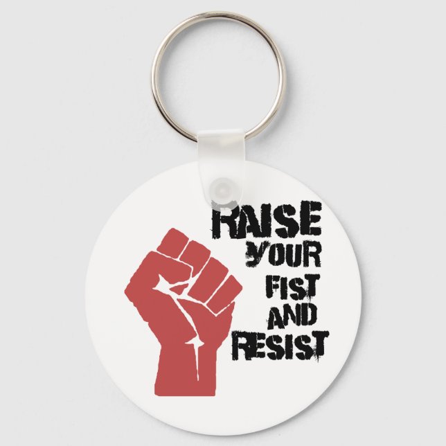 Chaveiro Raise your fist and resist (Frente)