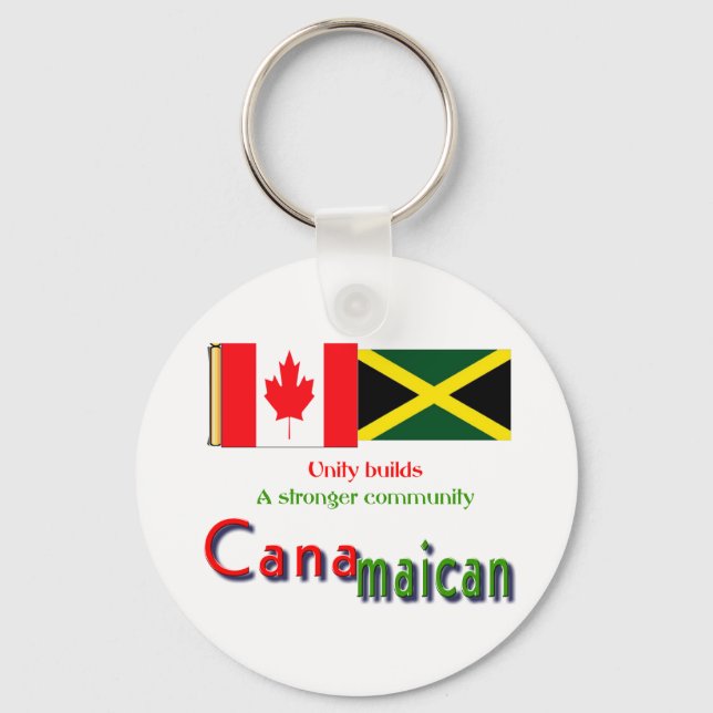 Chaveiro raízes jamaicanas-canadianas (Frente)