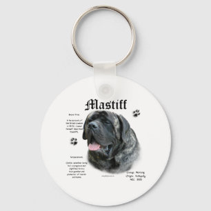 Chaveiro rajado da história do Mastiff