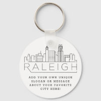 Raleigh, NC Stylizlized Skyline | Slogan Personali
