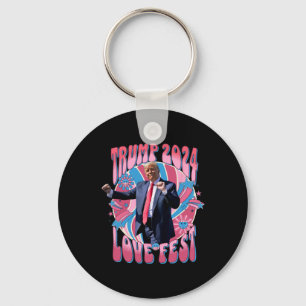 Chaveiro Rally Love Fest Dancing Retro Groovy Funny Lovefes