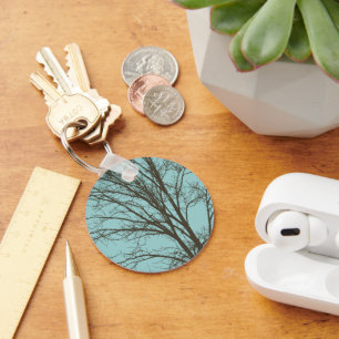 Chaveiro Ramais de Árvore Marrom Rustic Blue