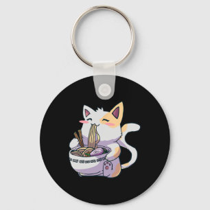 Chaveiro Ramen Cat Kawaii Anime Japonês Kawaii Neko