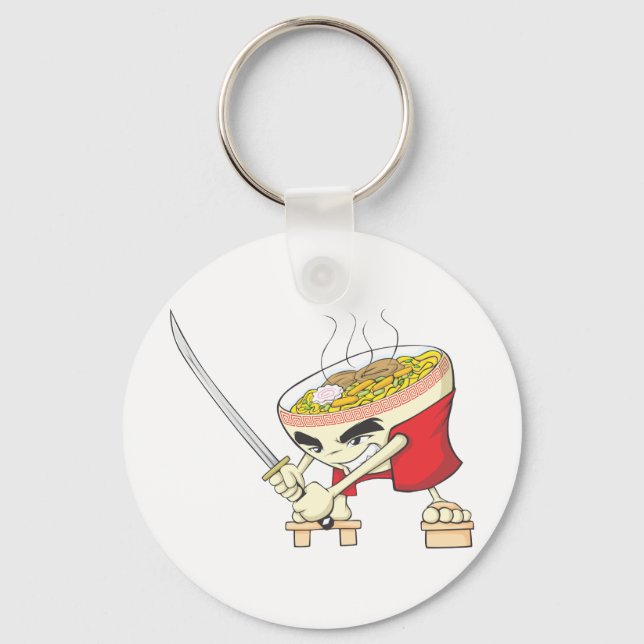 Chaveiro Ramen Shirt | Cute Ramen Bowl com saia-espada (Frente)
